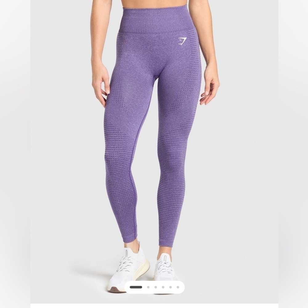Gymshark Leggings Womens Small Vital Seamless Purple Marl High Waisted Athletic